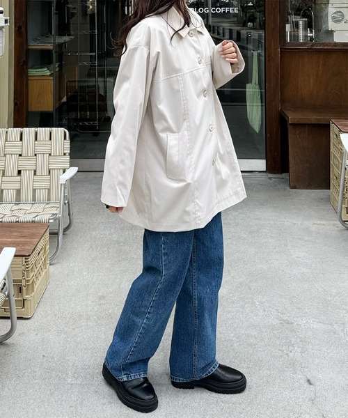 LE MORE（リモア）の「ステンカラースプリングコート（ステンカラーコート・レディース・アイボリー/ベージュ・FREE）」の21枚目の写真