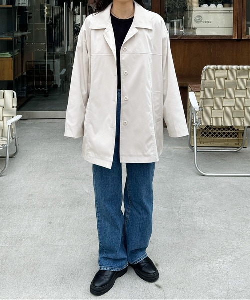 LE MORE（リモア）の「ステンカラースプリングコート（ステンカラーコート・レディース・アイボリー/ベージュ・FREE）」の22枚目の写真