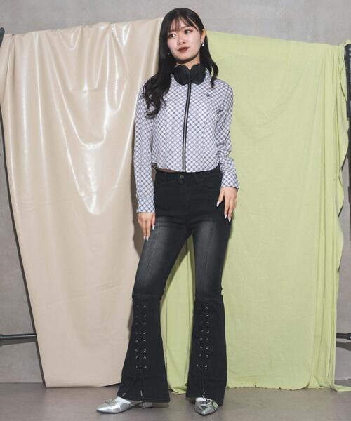 dispark（ディスパーク）の「DISPARK/バタフライチェックシャツ（シャツ/ブラウス・レディース・アイボリー/ベージュ・FREE）」の13枚目の写真