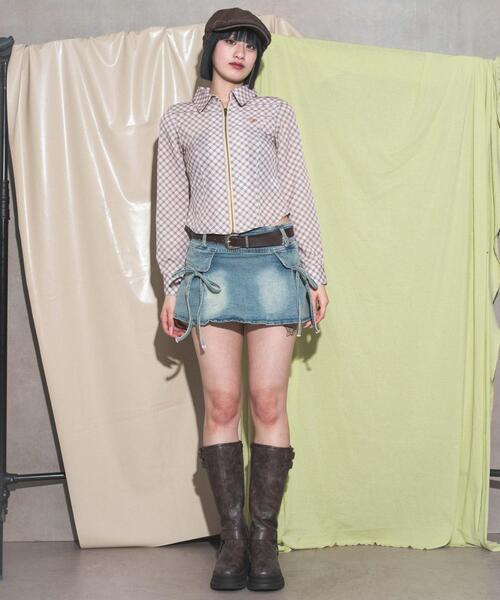 dispark（ディスパーク）の「DISPARK/バタフライチェックシャツ（シャツ/ブラウス・レディース・アイボリー/ベージュ・FREE）」の16枚目の写真