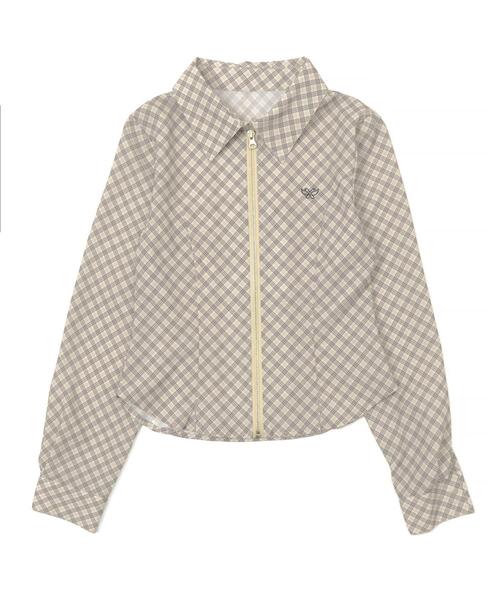 dispark（ディスパーク）の「DISPARK/バタフライチェックシャツ（シャツ/ブラウス・レディース・アイボリー/ベージュ・FREE）」の5枚目の写真