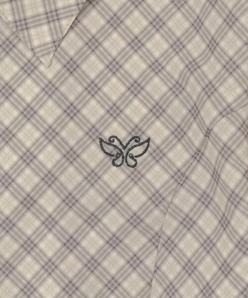 dispark（ディスパーク）の「DISPARK/バタフライチェックシャツ（シャツ/ブラウス・レディース・アイボリー/ベージュ・FREE）」の9枚目の写真