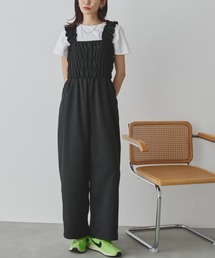 シャーリングサロペット