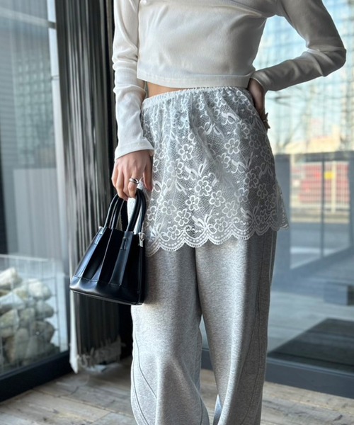 Kotoe(コトエ)の「レイヤード 花柄レースミニスカート 付け裾(スカート・レディース・ブラック/ホワイト・FREE)」の13枚目の写真