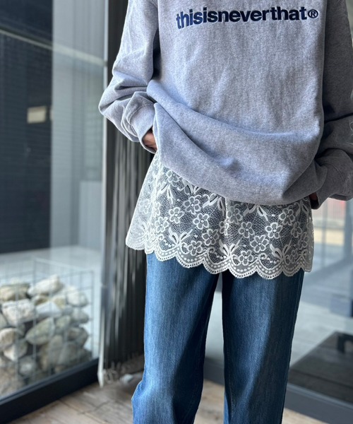 Kotoe(コトエ)の「レイヤード 花柄レースミニスカート 付け裾(スカート・レディース・ブラック/ホワイト・FREE)」の3枚目の写真