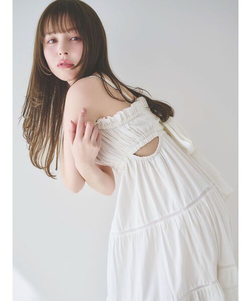 dazzlin（ダズリン）の「サイドオープンコットンワンピース（ワンピース・レディース・オレンジ/ブラウン/オフホワイト/ブルー/ブラック・SMALL/MEDIUM）」の11枚目の写真