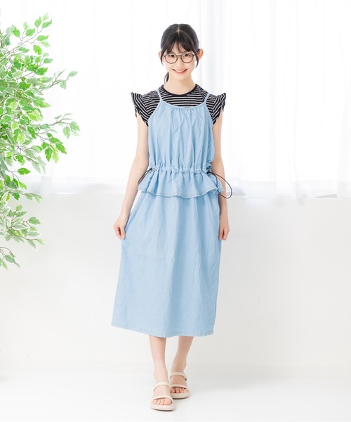 JAM & LINK(ジャムアンドリンク)の「ダンガリーワンピース(ワンピース・レディース・サックスブルー/ブルー・M)」の16枚目の写真