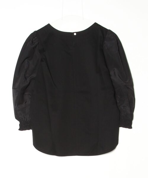 JETSET SOLO PLUS (ジェットセットソロプラス)の「【JETSET SOLO PLUS】アイスクール×ブライトローンボリュームスリーブカットソー(Tシャツ/カットソー・レディース・オフホワイト/ブラック・FREE)」の8枚目の写真