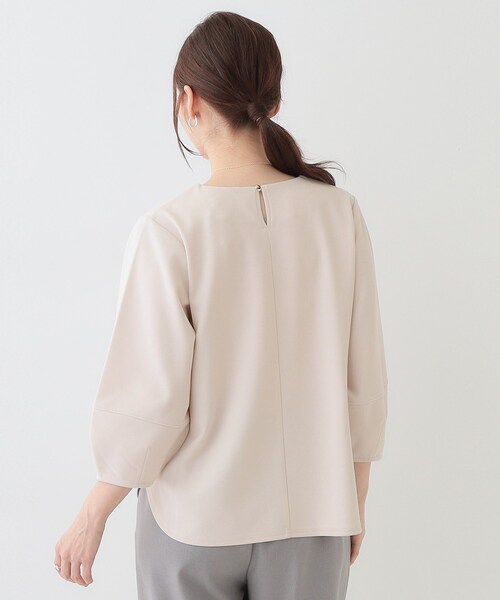 DRESKIP(ドレスキップ)の「【2点セット】大人フェミニン アクセ付き ランタンスリーブトップス(シャツ/ブラウス・レディース・グリーン系/ブラック/ライトベージュ/オフホワイト・01/02/03/04)」の10枚目の写真