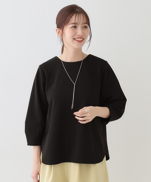 DRESKIP(ドレスキップ)の「【2点セット】大人フェミニン アクセ付き ランタンスリーブトップス(シャツ/ブラウス・レディース・グリーン系/ブラック/ライトベージュ/オフホワイト・01/02/03/04)」の17枚目の写真