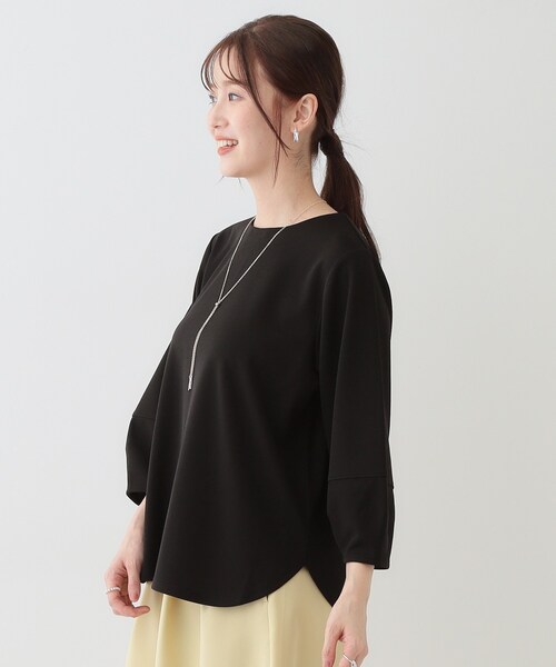 DRESKIP(ドレスキップ)の「【2点セット】大人フェミニン アクセ付き ランタンスリーブトップス(シャツ/ブラウス・レディース・グリーン系/ブラック/ライトベージュ/オフホワイト・01/02/03/04)」の18枚目の写真