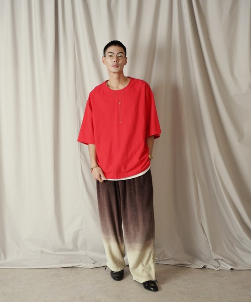 グラデーションボデイ セール】グラデーション ダイ イージーテーパード パイルパンツ