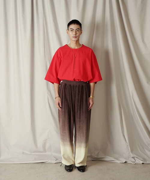 グラデーションボデイ セール】グラデーション ダイ イージーテーパード パイルパンツ