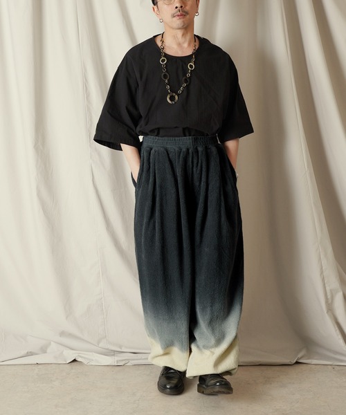 グラデーションボデイ セール】グラデーション ダイ イージーテーパード パイルパンツ