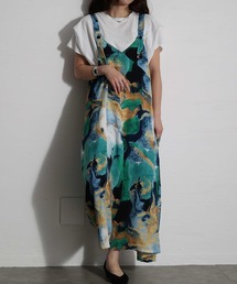 Sawa a la mode（サワアラモード）の「マーブル柄サロペットパンツ（サロペット/オーバーオール）」