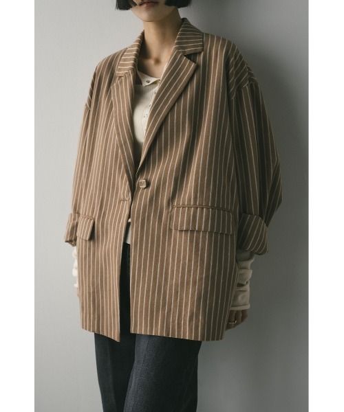 STYLEMIXER（スタイルミキサー）の「【大人気】リネンミックステーラードジャケット　セットアップ/春服/新作（テーラードジャケット・レディース・ベージュ系その他/アイボリー/ブラック・FREE）」の9枚目の写真