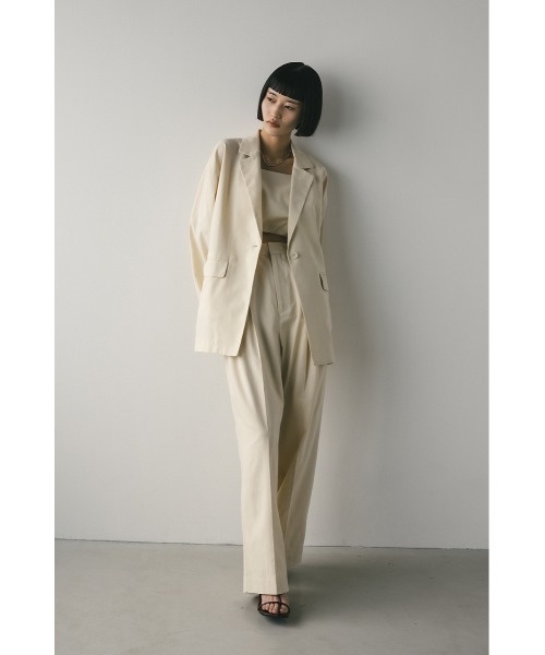 新品　STYLEMIXER　ベージュ テーラードジャケット 大人気】リネンミックステーラードジャケット セットアップ/春服