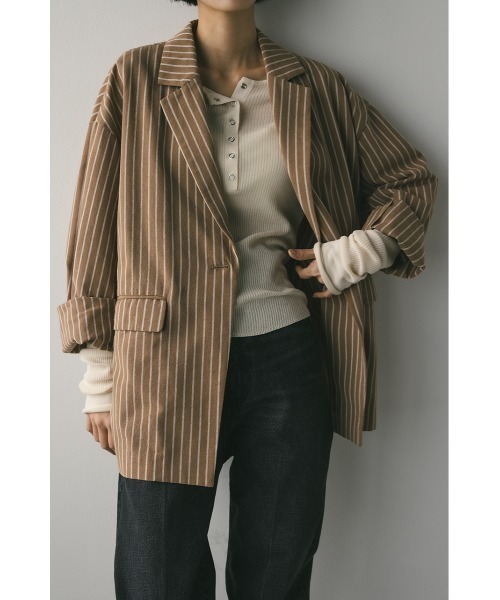 moussy - stylemixer リネンライクジャケット 大人気】リネンミックステーラードジャケット セットアップ/春服