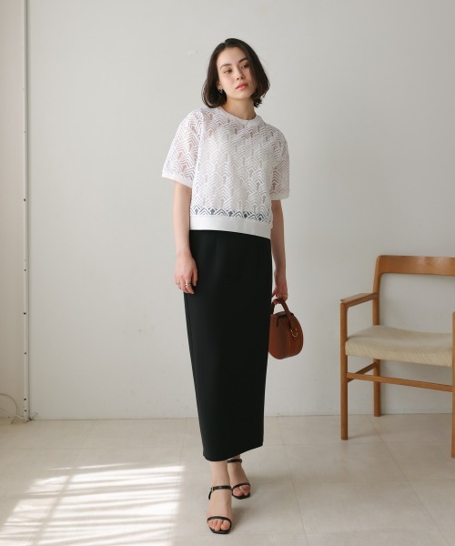 Bou Jeloud（ブージュルード）の「オーガンジー刺繍ブラウス（シャツ/ブラウス・レディース・ブラック/オフホワイト・38）」の4枚目の写真