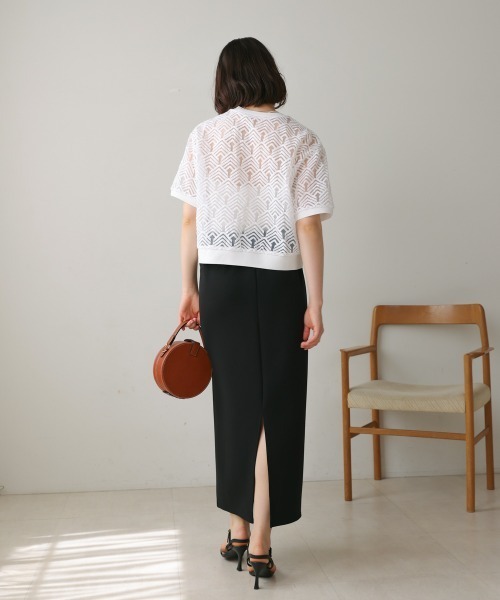 Bou Jeloud（ブージュルード）の「オーガンジー刺繍ブラウス（シャツ/ブラウス・レディース・ブラック/オフホワイト・38）」の11枚目の写真