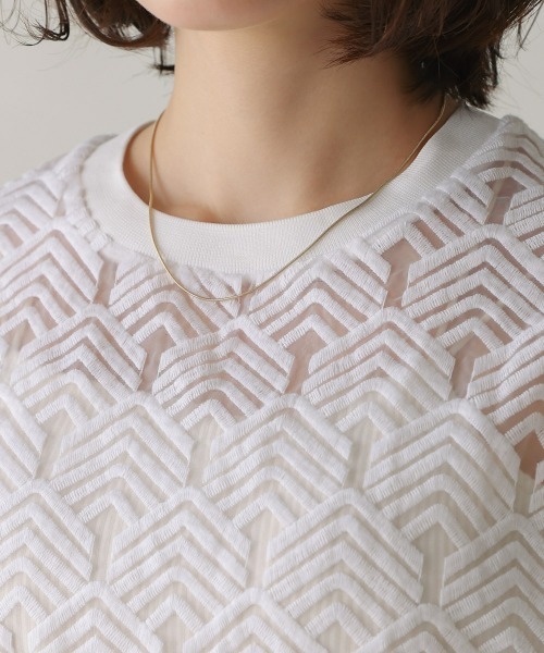 Bou Jeloud（ブージュルード）の「オーガンジー刺繍ブラウス（シャツ/ブラウス・レディース・ブラック/オフホワイト・38）」の12枚目の写真