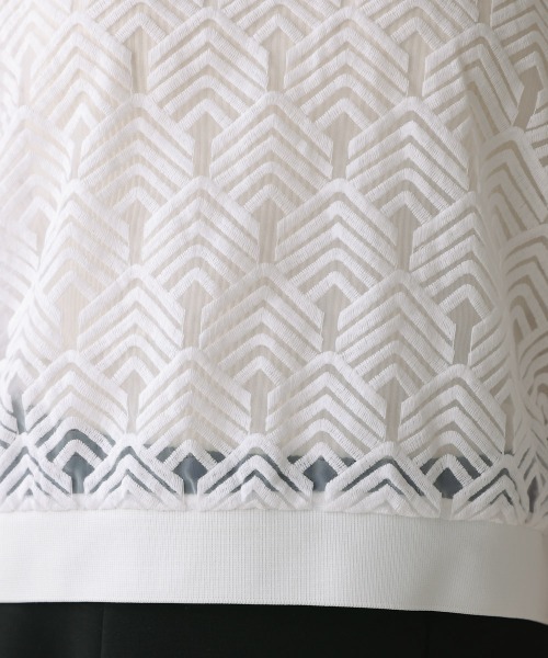 Bou Jeloud（ブージュルード）の「オーガンジー刺繍ブラウス（シャツ/ブラウス・レディース・ブラック/オフホワイト・38）」の14枚目の写真