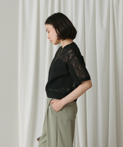 Bou Jeloud（ブージュルード）の「オーガンジー刺繍ブラウス（シャツ/ブラウス・レディース・ブラック/オフホワイト・38）」の21枚目の写真