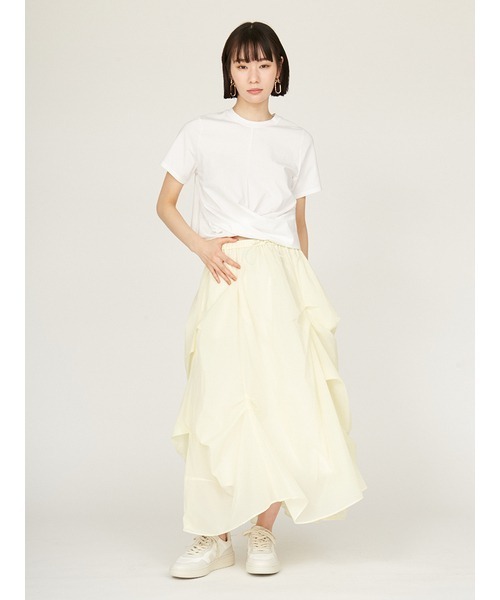 セール】タック入りシアーボリュームスカート（スカート）｜emmi