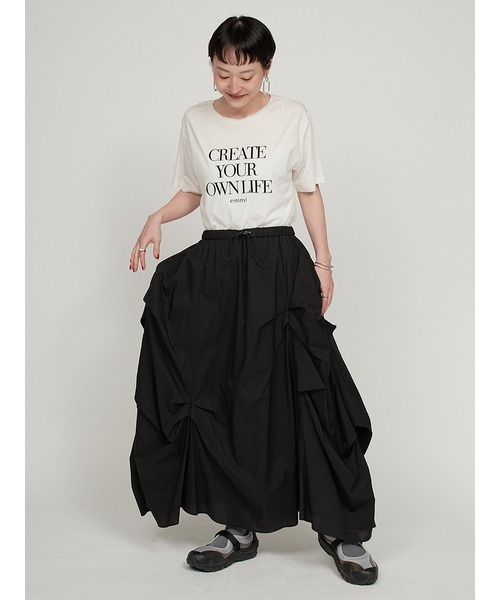 emmi タック入りシアーボリュームスカート 完売商品 セール】タック入りシアーボリュームスカート(スカート)|emmi