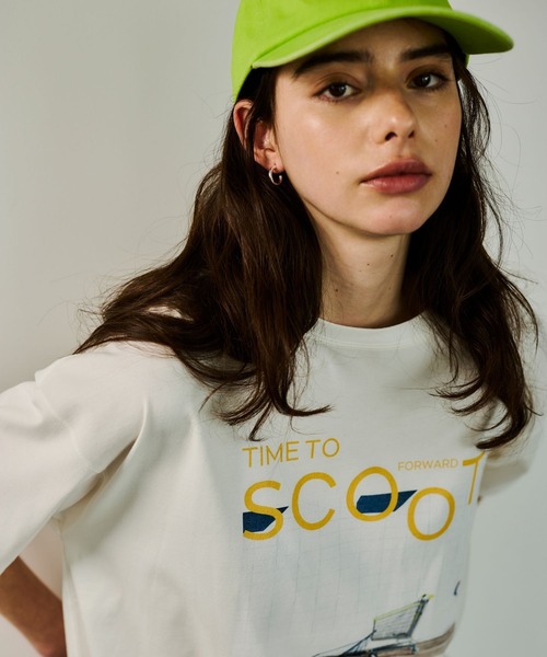 BAYFLOW（ベイフロー）の「[心地良い肌触り]カラーレターフォトプリントＴ（Tシャツ/カットソー・レディース・ブルー/イエロー/ピンク・FREE）」の3枚目の写真