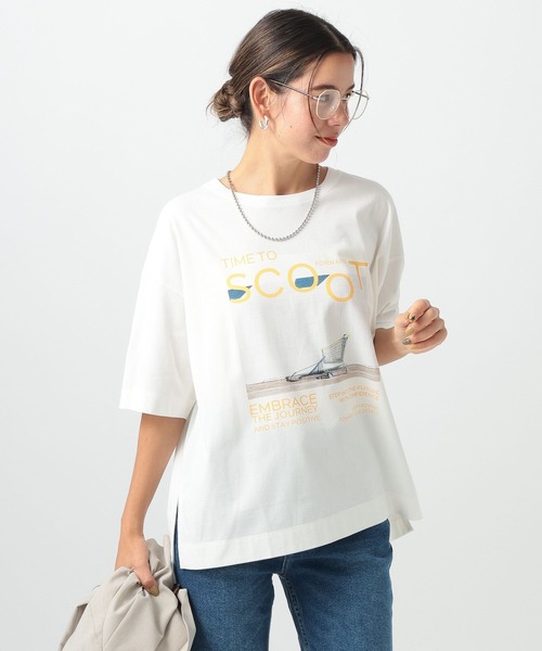 BAYFLOW（ベイフロー）の「[心地良い肌触り]カラーレターフォトプリントＴ（Tシャツ/カットソー・レディース・ブルー/イエロー/ピンク・FREE）」の7枚目の写真