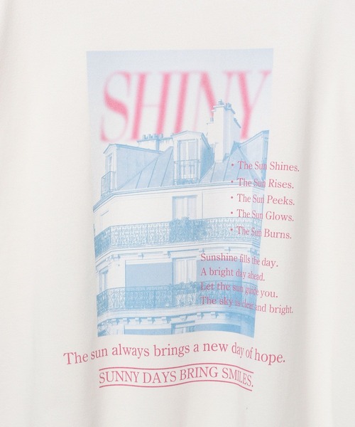 BAYFLOW（ベイフロー）の「[心地良い肌触り]カラーレターフォトプリントＴ（Tシャツ/カットソー・レディース・ブルー/イエロー/ピンク・FREE）」の14枚目の写真