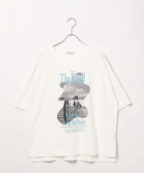 BAYFLOW（ベイフロー）の「[心地良い肌触り]カラーレターフォトプリントＴ（Tシャツ/カットソー・レディース・ブルー/イエロー/ピンク・FREE）」の19枚目の写真