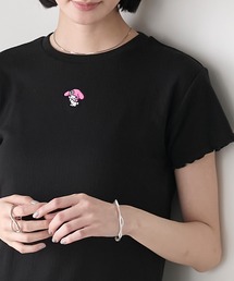 【My Melody × forksy.】フロント刺繍 コンパクト メロウ半袖Tシャツ