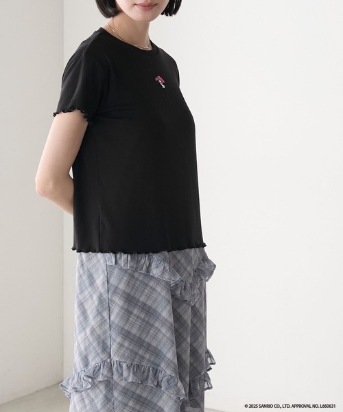 tシャツ 「WEB限定」COMPACT PRINT T/SH コンパクト プリント ティーシャツ 半袖 夏服 Tシャツ レディース セール】【My Melody × forksy.】フロント刺繍 コンパクト