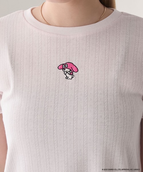 My Melody × forksy.】フロント刺繍 コンパクト メロウ半袖T