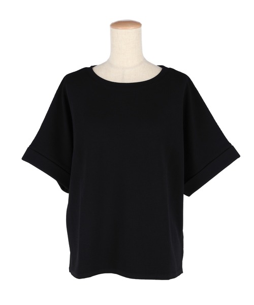 coca(coca)(コカ)の「\再入荷/ エンボスコンパクトトップス(Tシャツ/カットソー・レディース・ブラック/ライトベージュ/ダークブルー・S/M/L)」の9枚目の写真