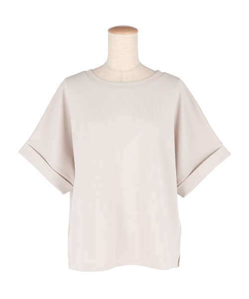 coca(coca)(コカ)の「\再入荷/ エンボスコンパクトトップス(Tシャツ/カットソー・レディース・ブラック/ライトベージュ/ダークブルー・S/M/L)」の8枚目の写真