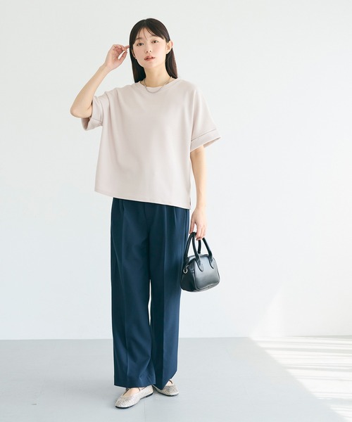 coca(coca)(コカ)の「\再入荷/ エンボスコンパクトトップス(Tシャツ/カットソー・レディース・ブラック/ライトベージュ/ダークブルー・S/M/L)」の12枚目の写真