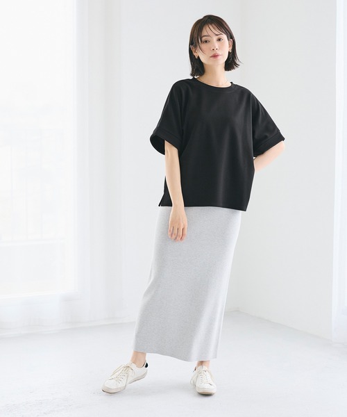 coca(coca)(コカ)の「\再入荷/ エンボスコンパクトトップス(Tシャツ/カットソー・レディース・ブラック/ライトベージュ/ダークブルー・S/M/L)」の17枚目の写真