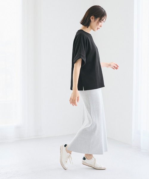 coca(coca)(コカ)の「\再入荷/ エンボスコンパクトトップス(Tシャツ/カットソー・レディース・ブラック/ライトベージュ/ダークブルー・S/M/L)」の21枚目の写真