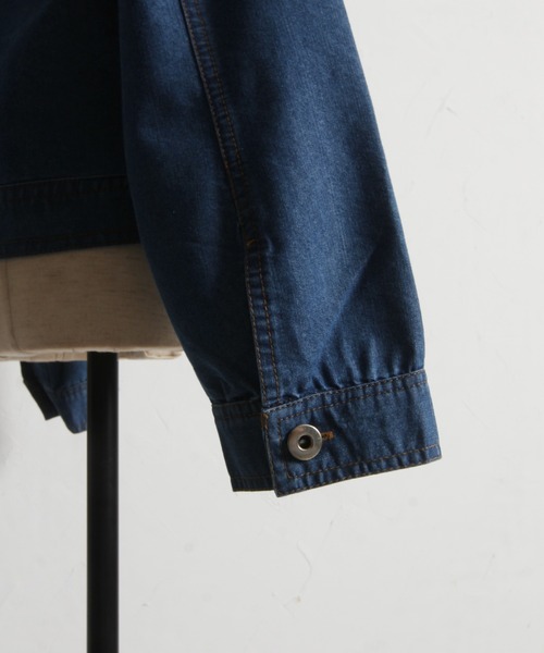 tocco closet（トッコ　クローゼット）の「【ZOZO限定】フリンジネック×パールライトデニムジャケット（デニムジャケット・レディース・ブルー/アイボリー/ライトブルー・M）」の14枚目の写真