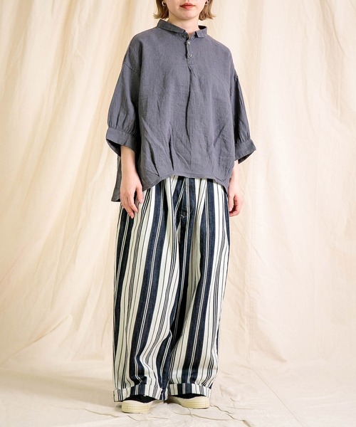 Brocante / ブロカント] オリジナルストライプ マランパンツ