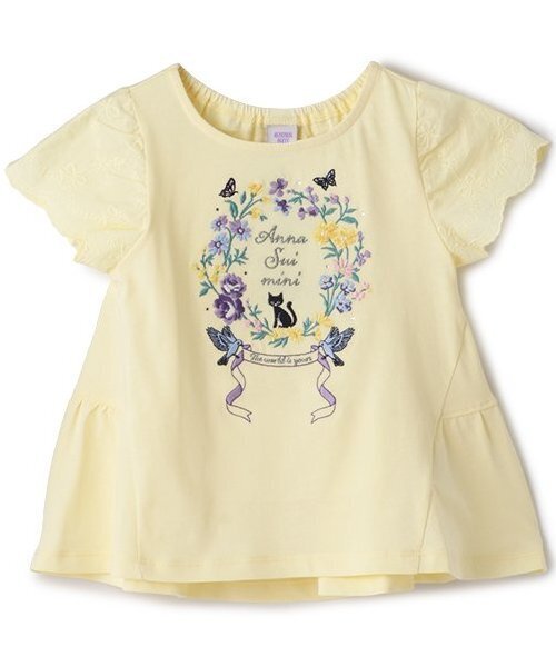 セール】ドリーミー花刺しゅうTシャツ（Tシャツ/カットソー）｜ANNA