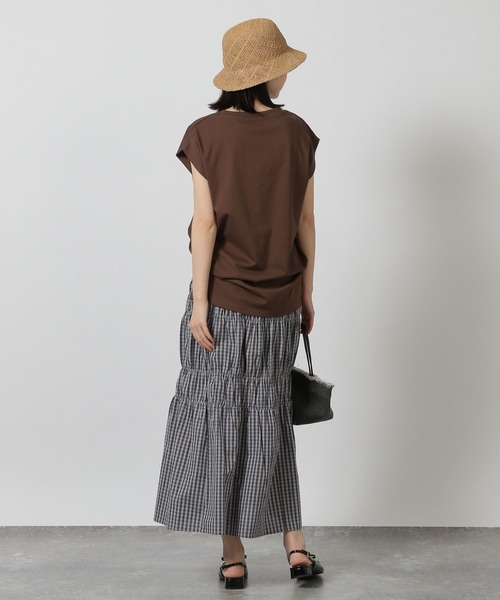 LAKOLE（ラコレ）の「チェックシャーリングスカート / 491604（スカート・レディース・グレー/ブルー/オレンジ・FREE）」の6枚目の写真