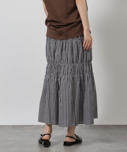 LAKOLE（ラコレ）の「チェックシャーリングスカート / 491604（スカート・レディース・グレー/ブルー/オレンジ・FREE）」の8枚目の写真