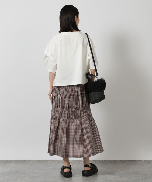 LAKOLE（ラコレ）の「チェックシャーリングスカート / 491604（スカート・レディース・グレー/ブルー/オレンジ・FREE）」の16枚目の写真
