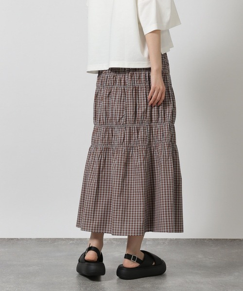 LAKOLE（ラコレ）の「チェックシャーリングスカート / 491604（スカート・レディース・グレー/ブルー/オレンジ・FREE）」の18枚目の写真