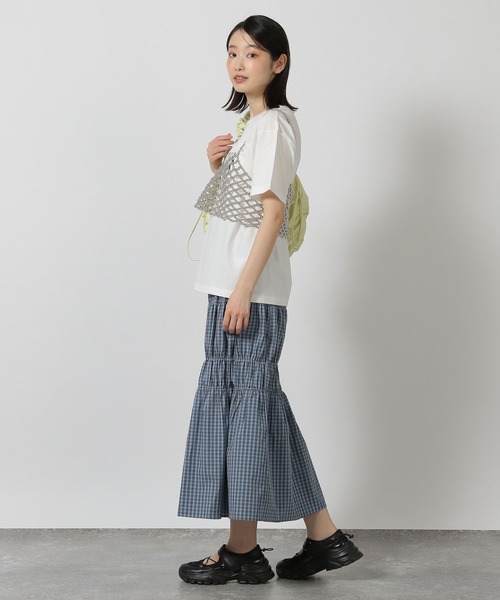 LAKOLE（ラコレ）の「チェックシャーリングスカート / 491604（スカート・レディース・グレー/ブルー/オレンジ・FREE）」の10枚目の写真