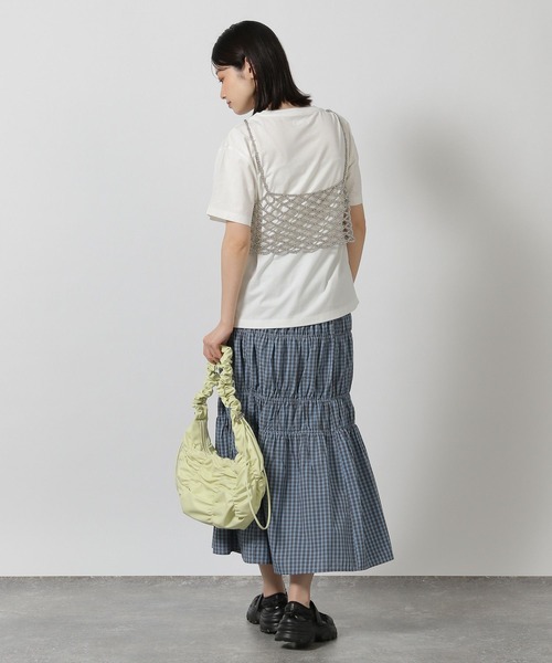 LAKOLE（ラコレ）の「チェックシャーリングスカート / 491604（スカート・レディース・グレー/ブルー/オレンジ・FREE）」の11枚目の写真